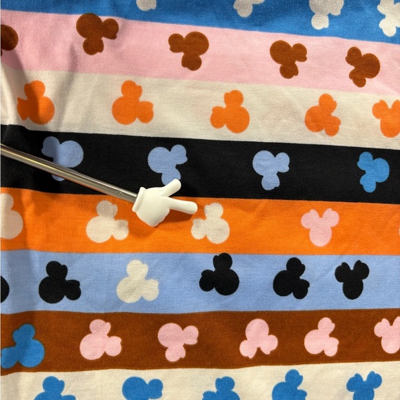 Disney LuLaRoe Classic Tee Mickey Mouse Striped XS Multicolor Top NWT Disneycore - Picture 7 of 7